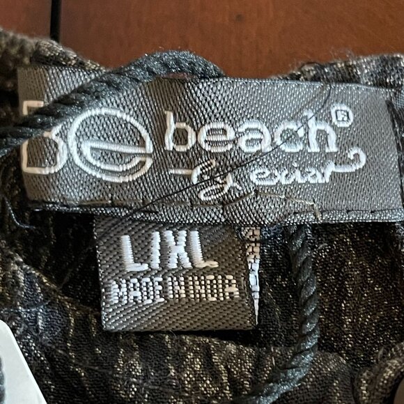 Be Beach by Exist Black Fringe Boho Poncho With Embroidered Floral Details  L/XL - Picture 2 of 14